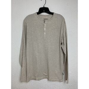 Patagonia Daily Henley Solid Long Sleeve Shirt Wheat Men's M